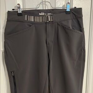 REI Charcoal Semi-Fitted Hiking Pants with Belt